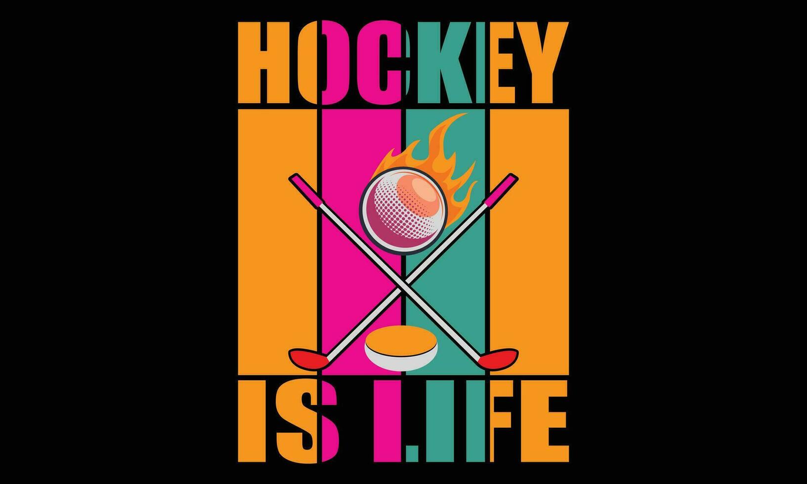 Hockey Day Vector t-shirt Design.