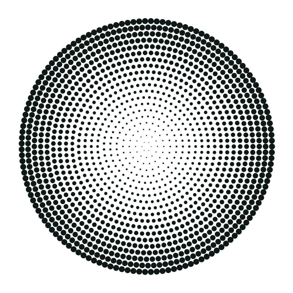 Halftone circles, halftone dots pattern. Vector halftone geometric dots.
