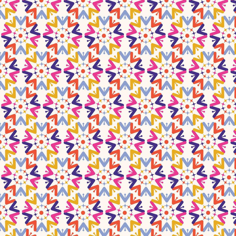 Modern geometric quit textile fabric background pattern vector
