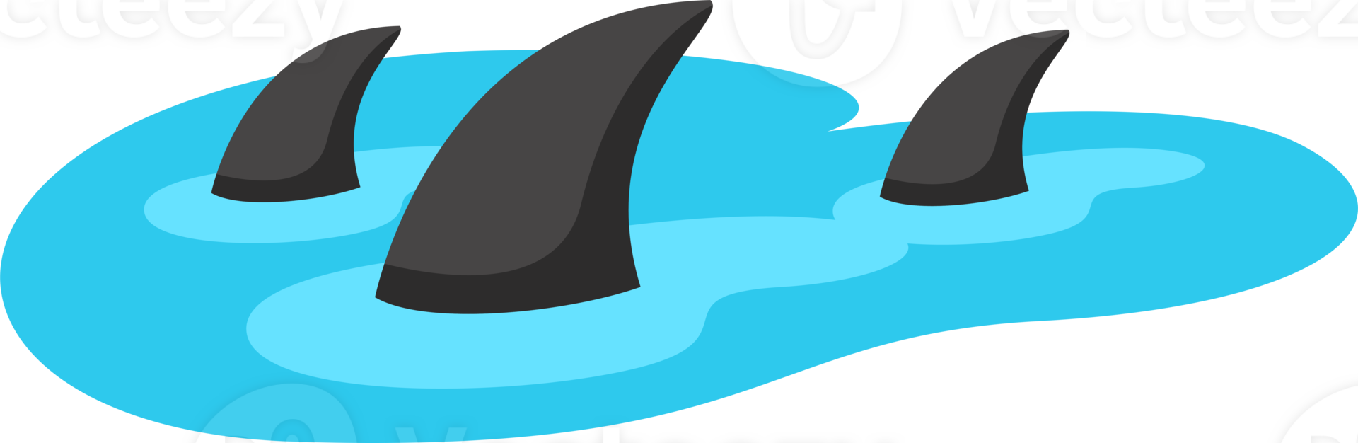 shark in the water png