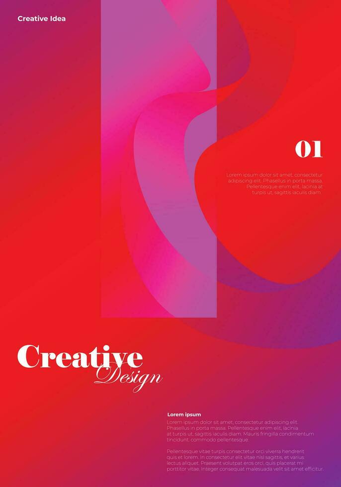 Creative Gradient Cover Background Poster vector