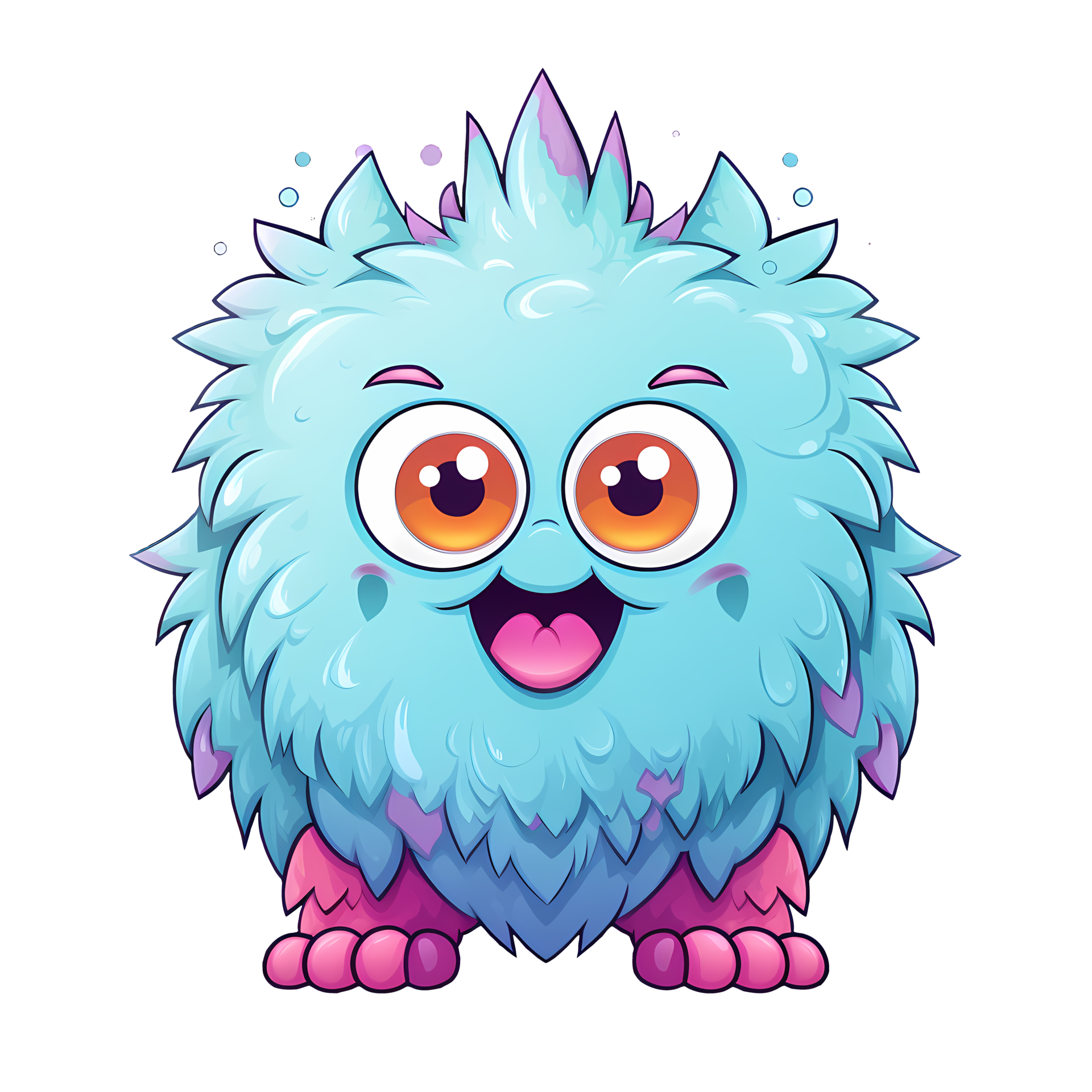 Cute Monster Clipart 2D Illustration AI Generative 27235353 PNG