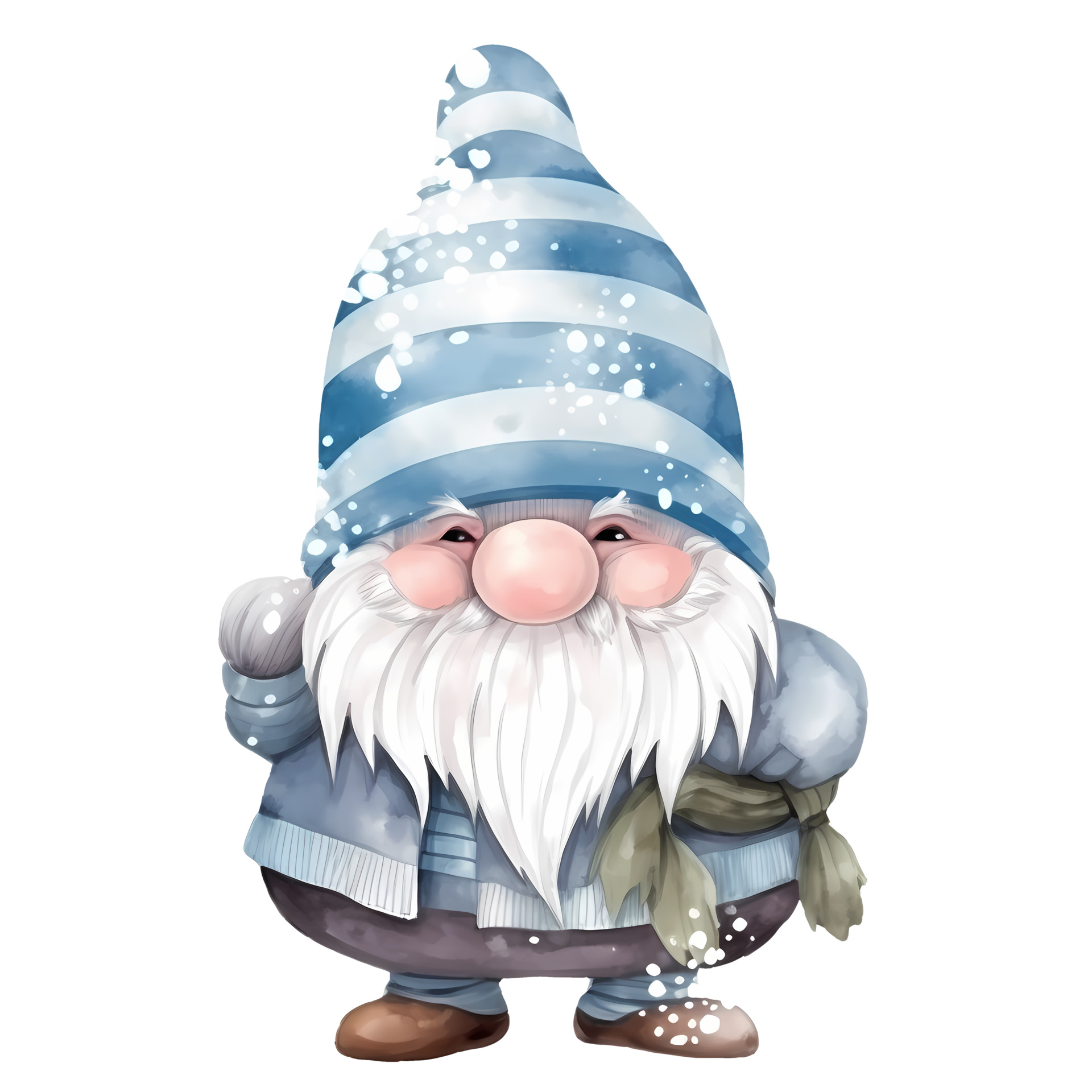 Winter Gnome Watercolor Clipart AI Generative 27237347 PNG