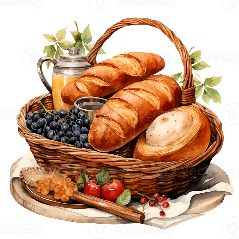 Bread Basket Bakery Clipart Illustration AI Generative 27237691 PNG