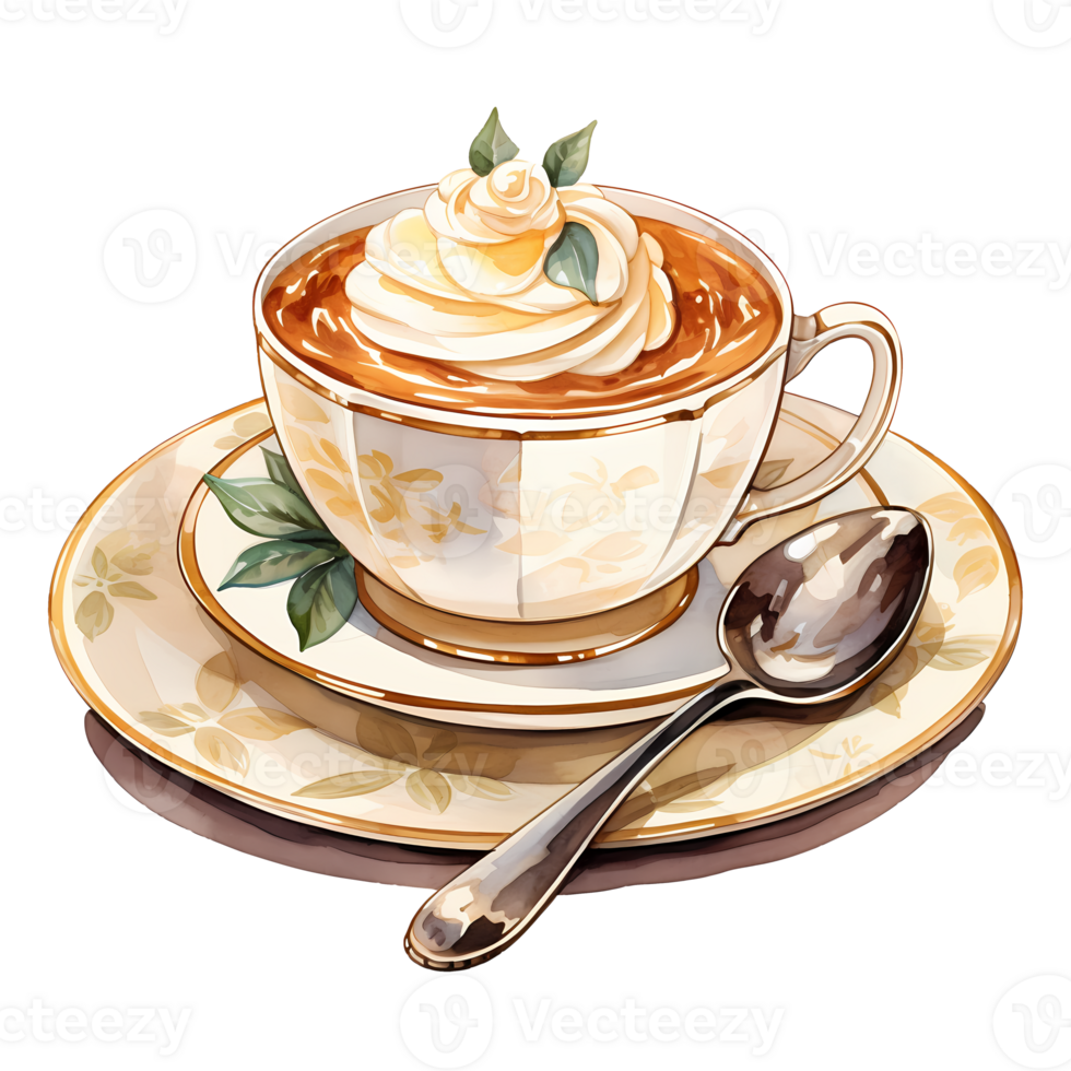 Coffee Watercolor Clipart Illustration AI Generative 27237712 PNG