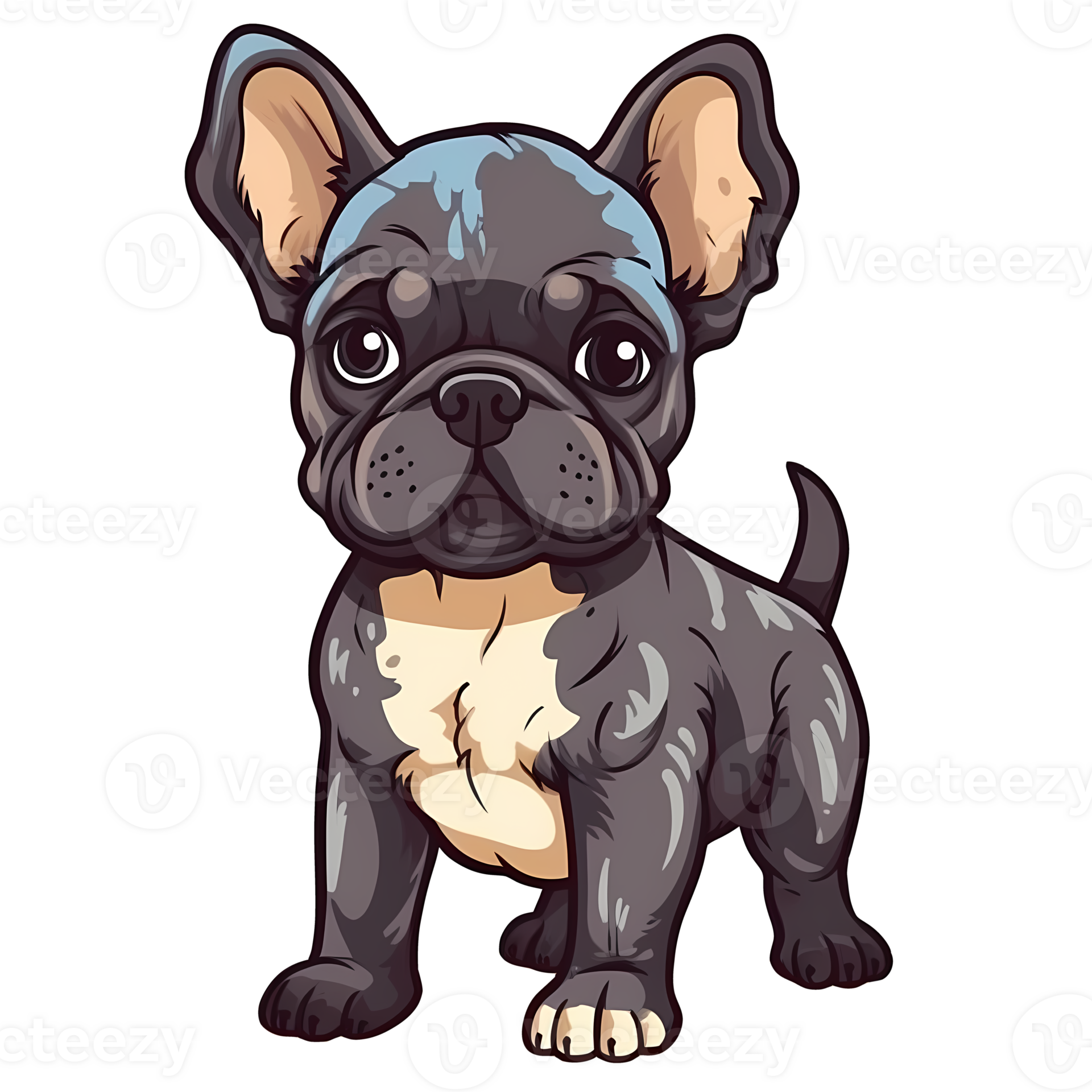 Cute French Bulldog Clipart Illustration AI Generative 27237732 PNG