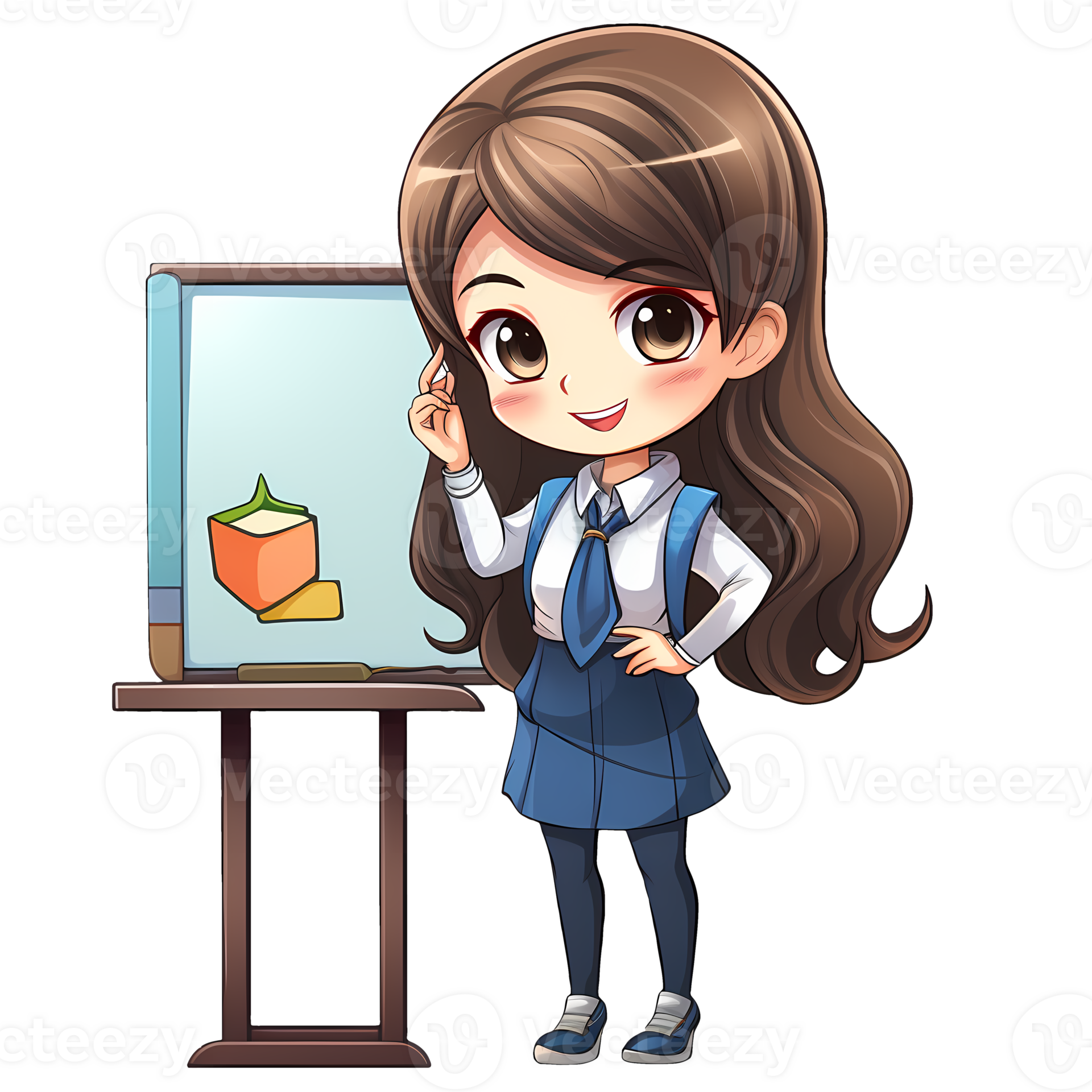 cute-teacher-back-to-school-clipart-ai-generative-27237868-png