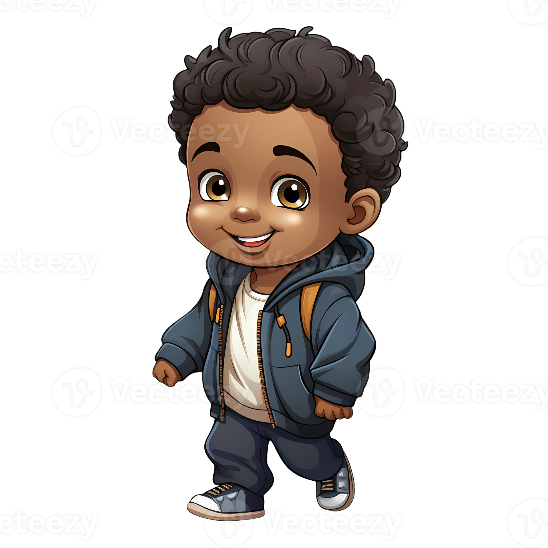 Cute black baby boy clipart illustration ai generative 27238123 png