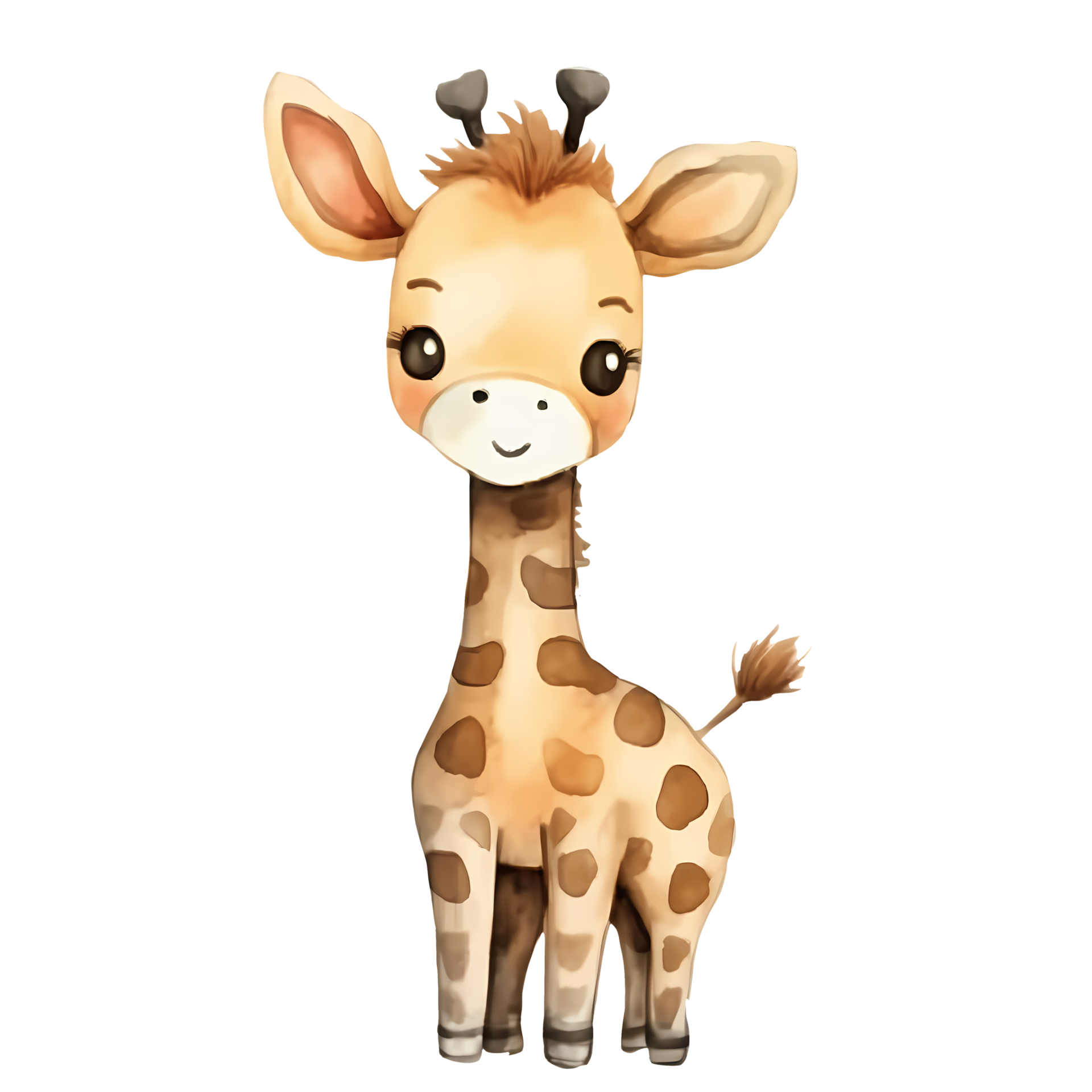 fofa safári bebê girafa clipart ilustração ai generativo 27238391 PNG