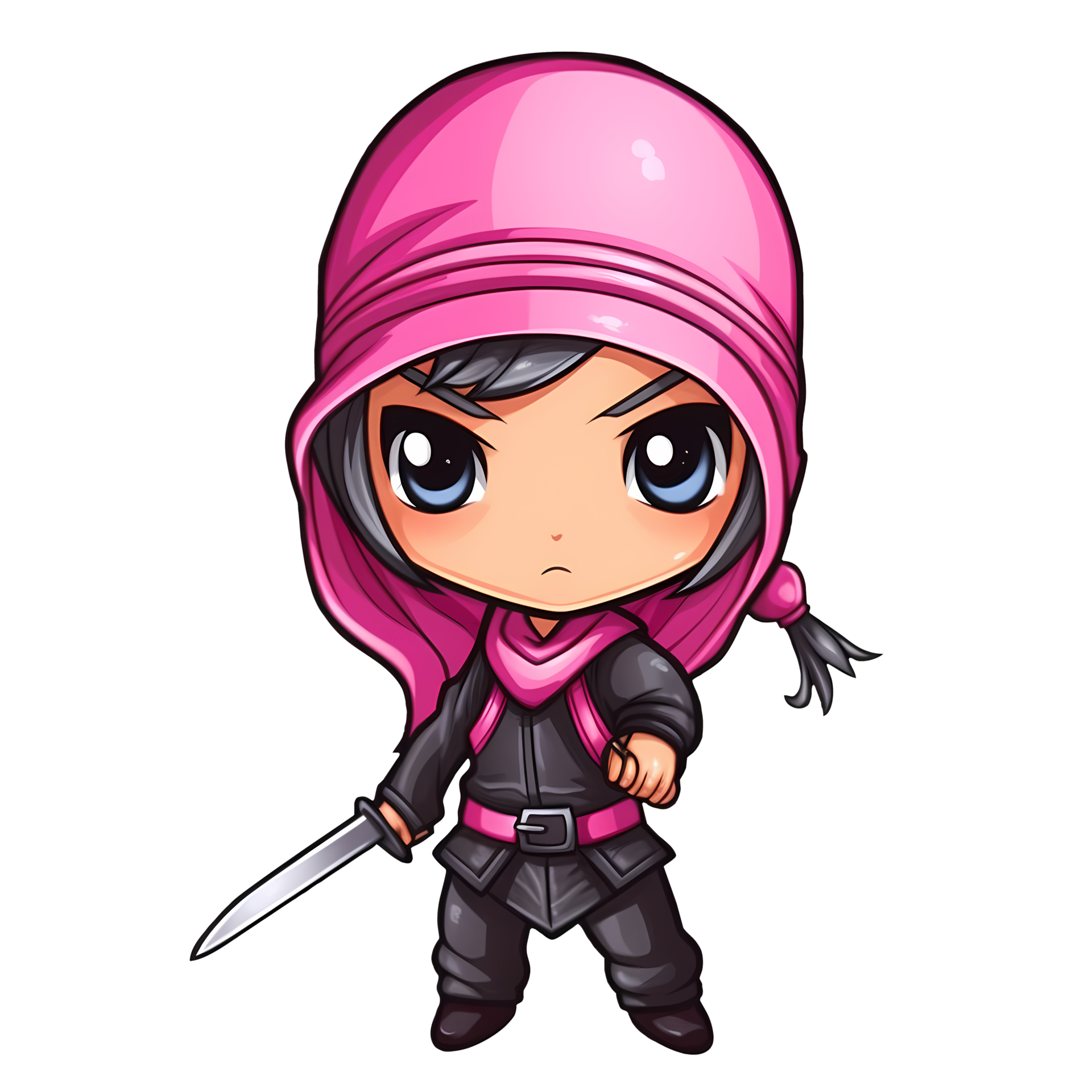 Cute Ninja Girl Clipart Illustration AI Generative 27238510 PNG