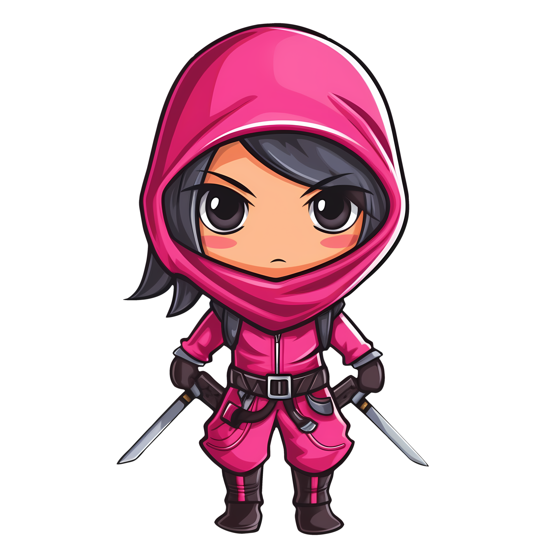 fofa ninja menina clipart ilustração ai generativo 27238516 PNG