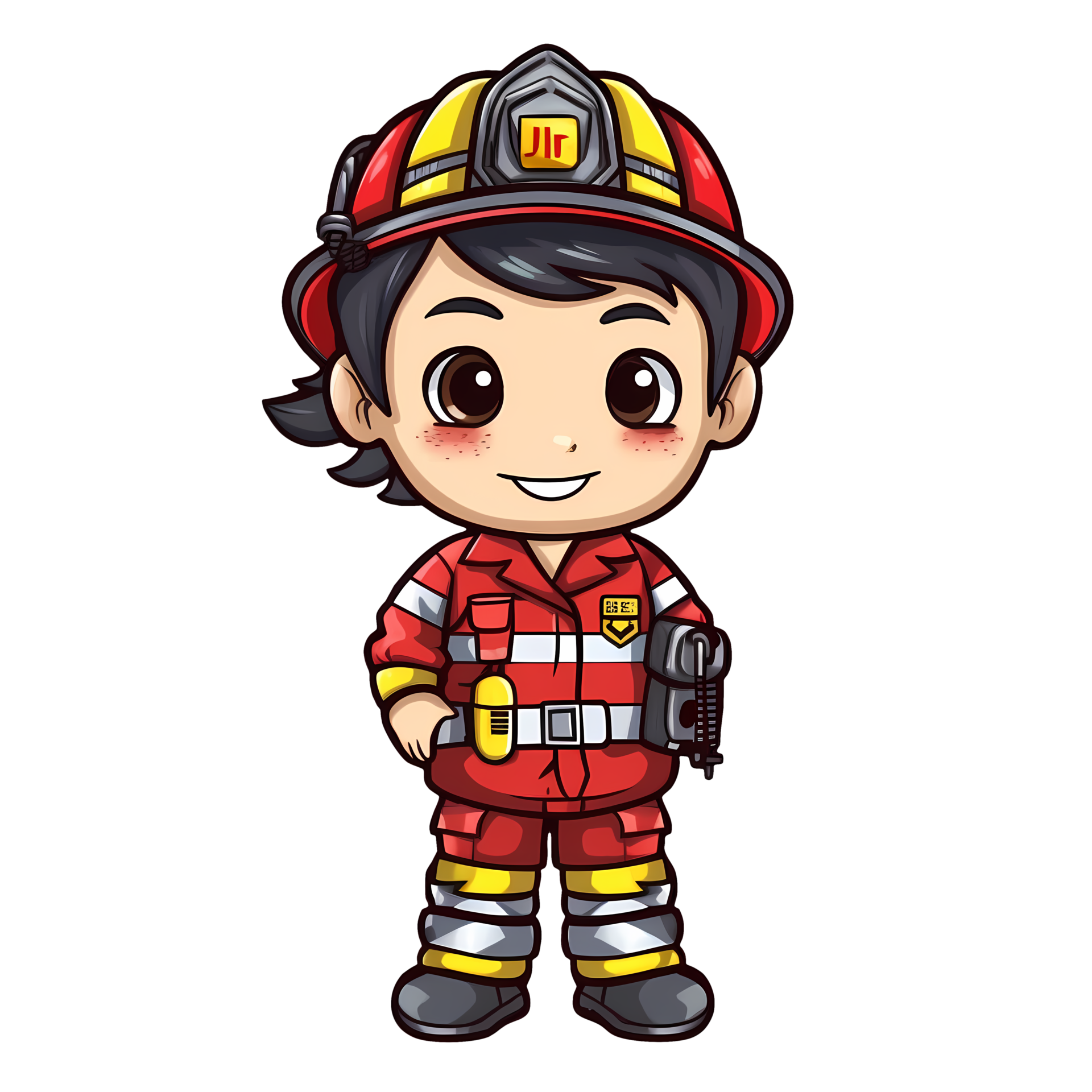 Cute Fireman Clipart Illustration AI Generative 27238557 PNG