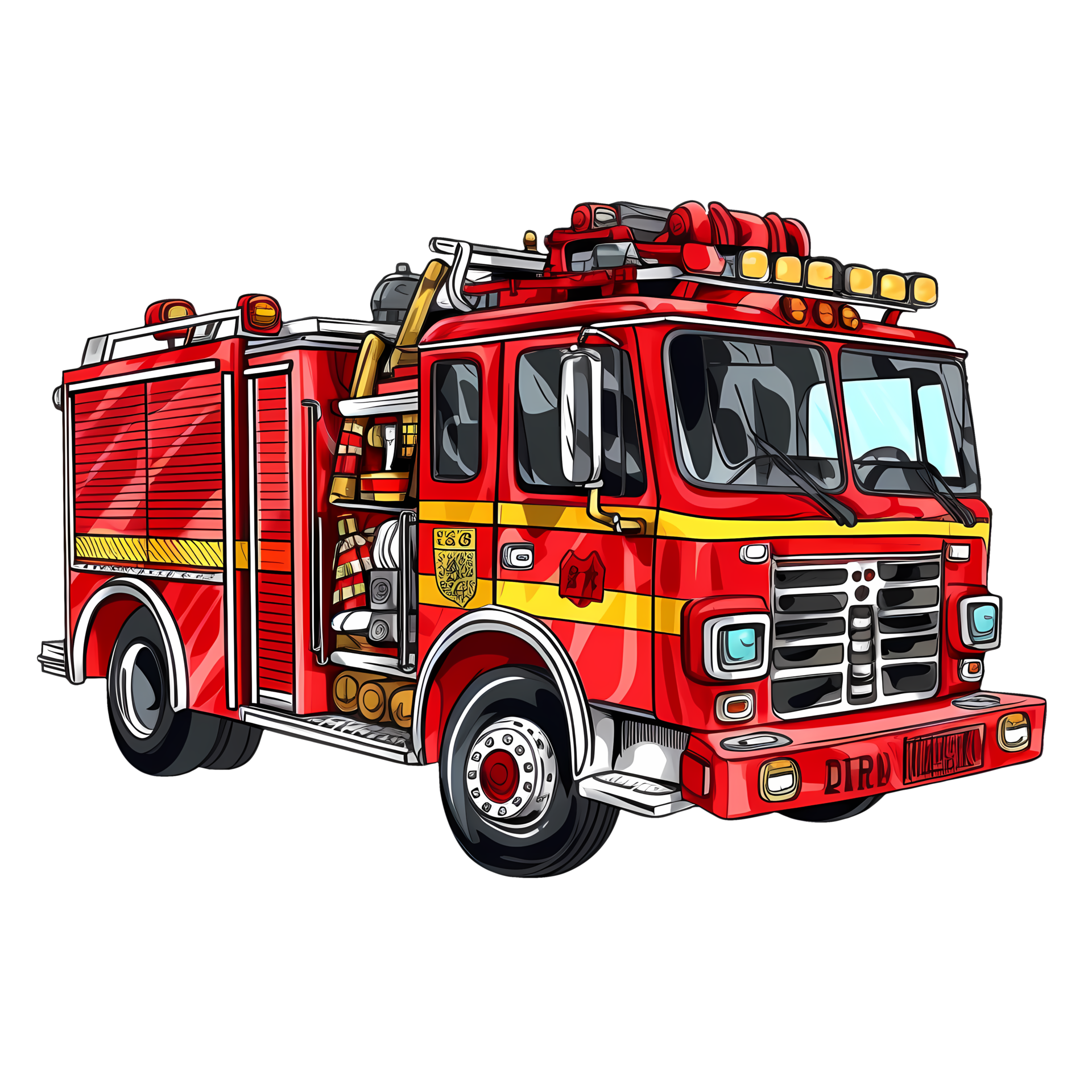 Fire Fighting Clipart Vector, Fire Fighting Fire Truck, 52 OFF