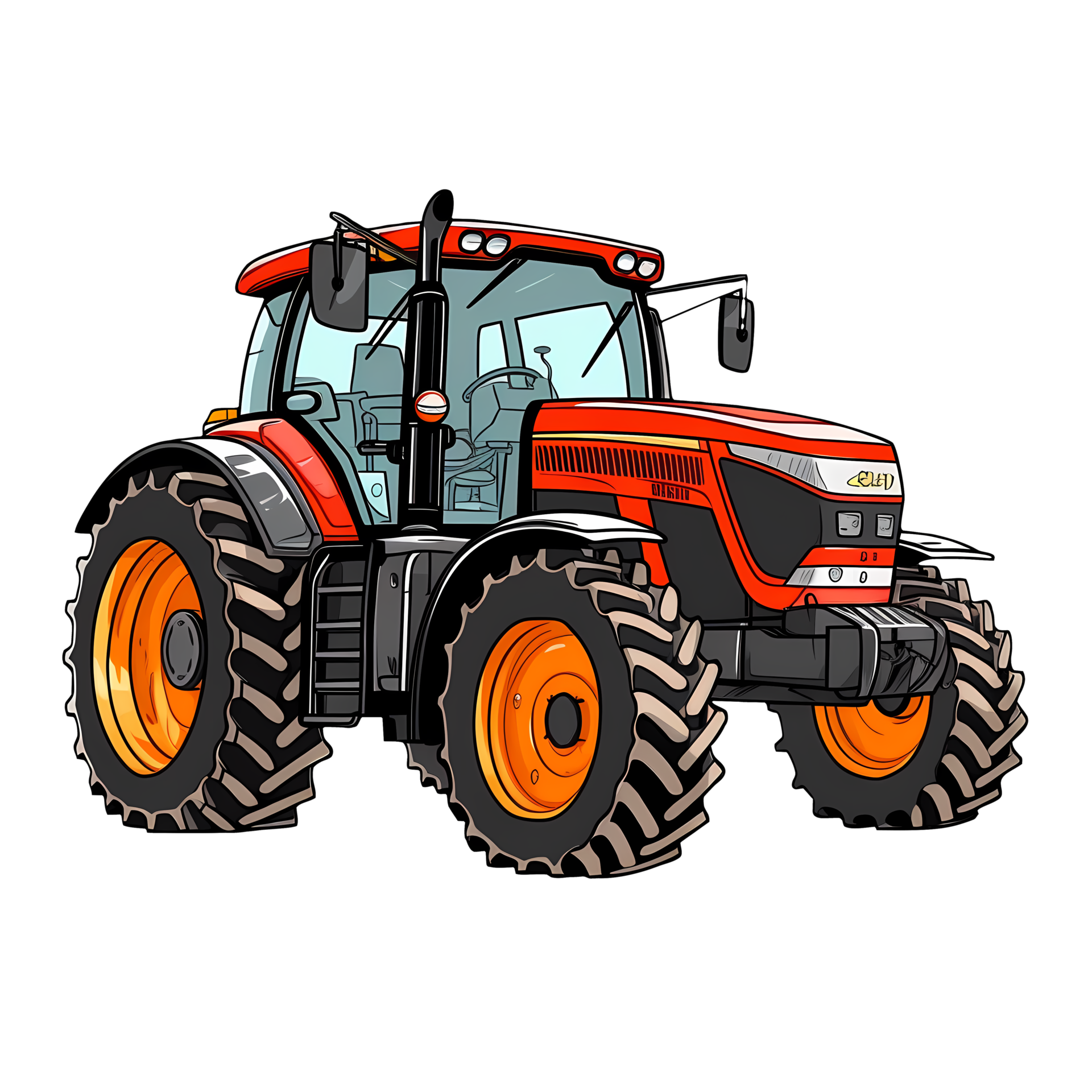 Tractor Farmer Clipart Illustration AI Generative 27238627 PNG