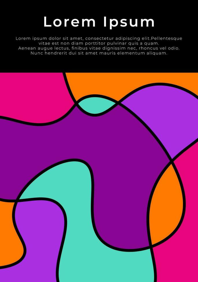 Modern Abstract Lined Colorful Design Cover Background vector