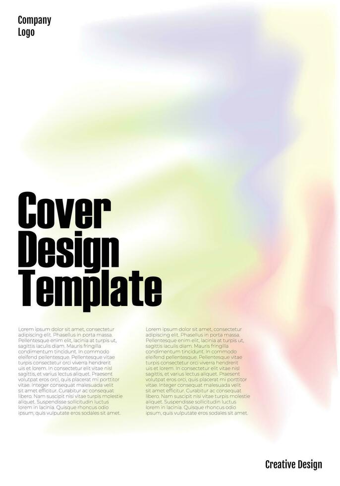 Simple Gradient Cover Design Template vector