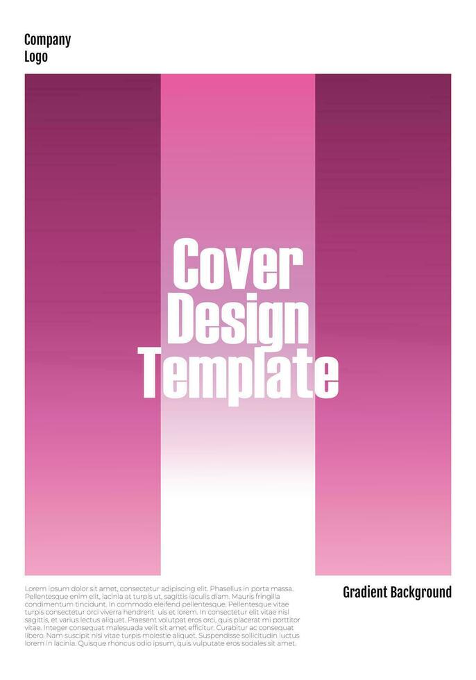 Simple Gradient Cover Design Template vector