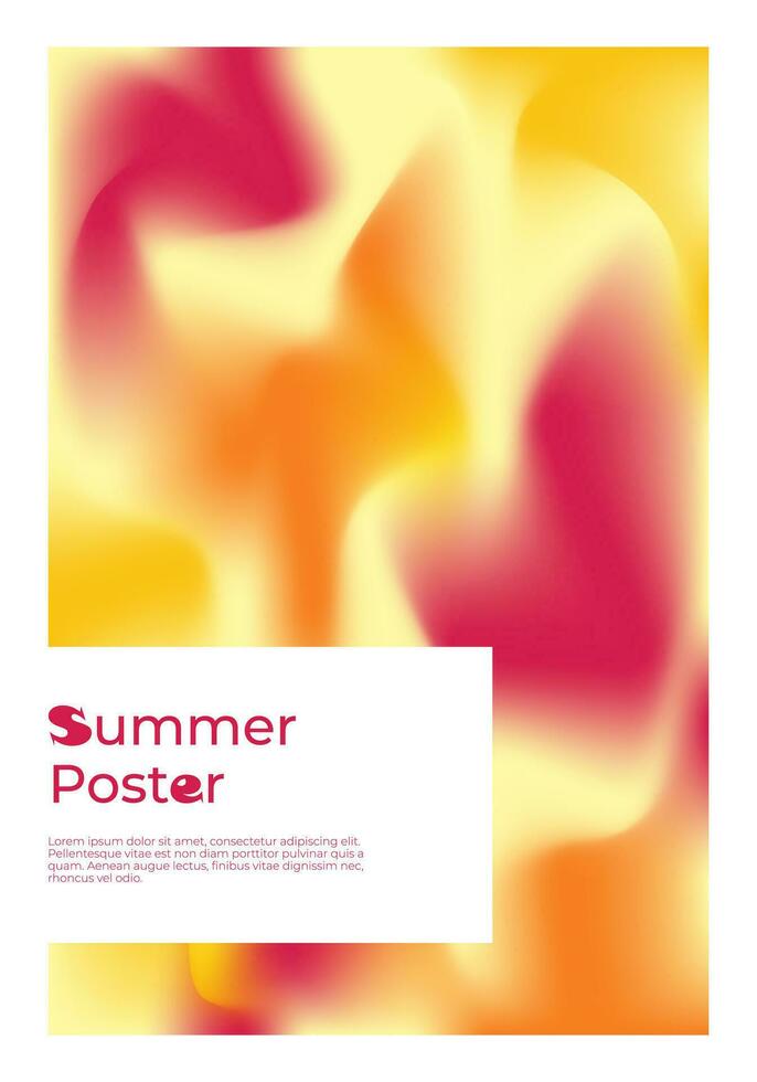 Aesthetic Gradient Summer Poster vector