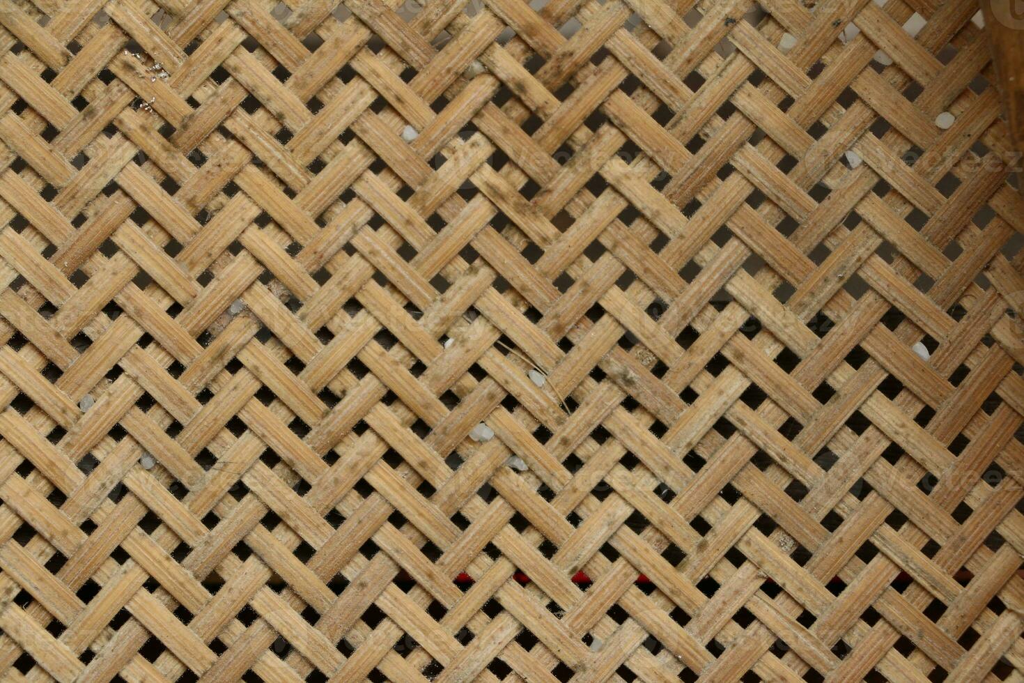 Traditional handcraft weave nature texture background used for furniture material. photo