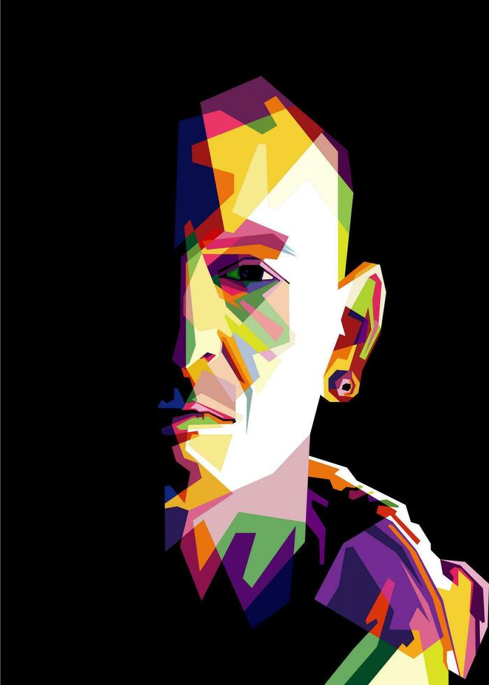 pop art portrait image vector