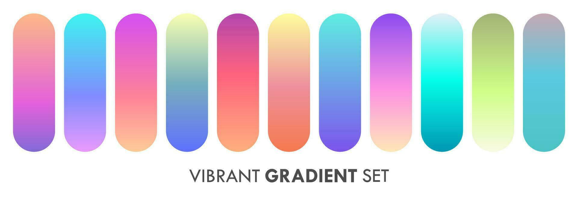 Colorful Soft Gradient Backdrop Set Vector Illustration