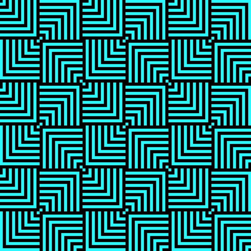 Blue Geometric Maze Shape Seamless Pattern Background Vector Illustration
