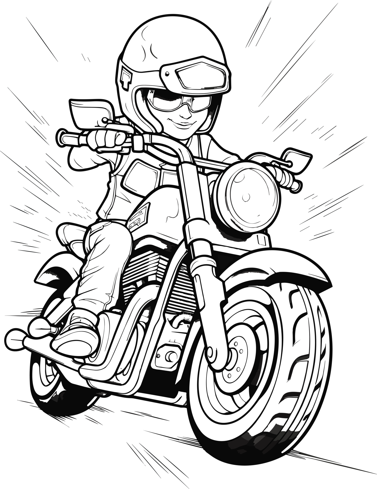 cute moto biker AI Generative 27239721 PNG