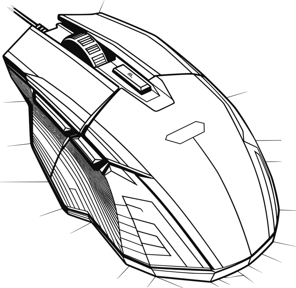 pc mouse in black and white ai generative 27239881 PNG