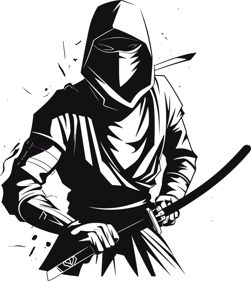japanese ninja character ai generative png