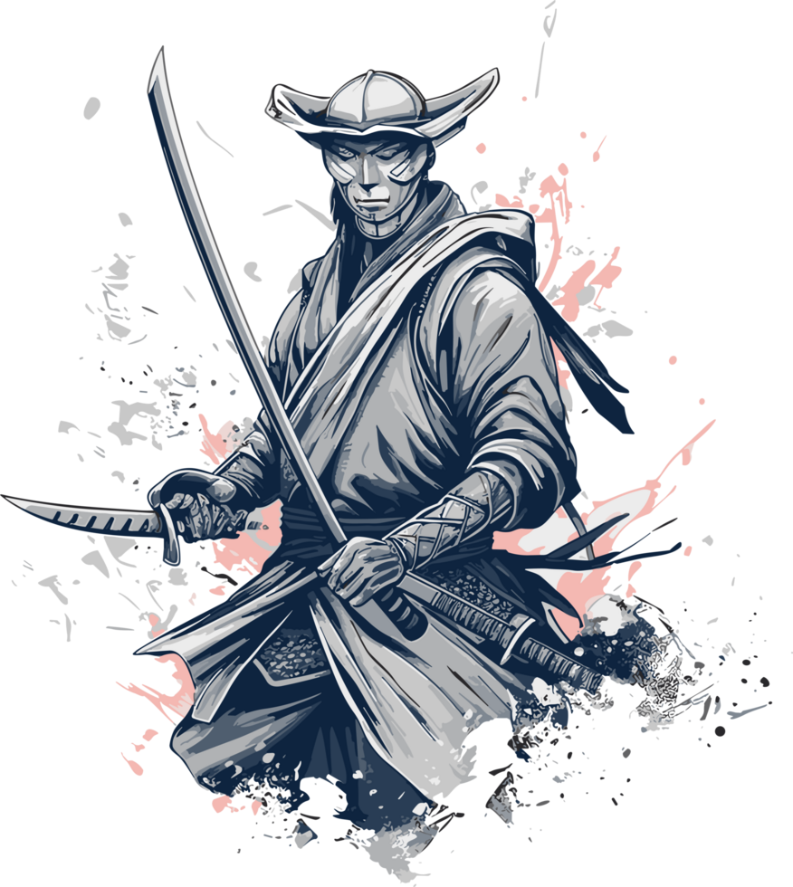 Samurai warrior, Japan, Vector graphics ai generative 27239981 PNG