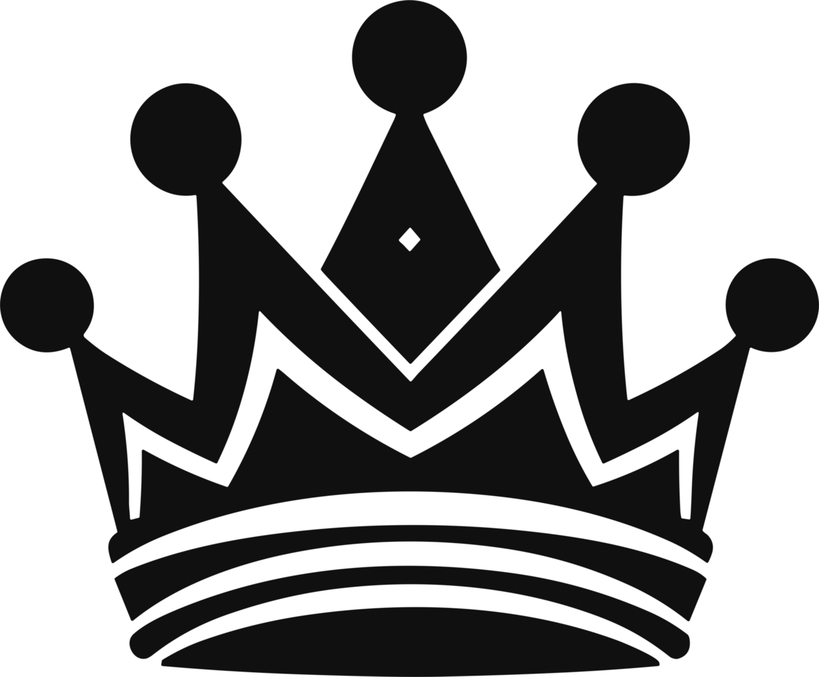 crown in balck and white ai generative png