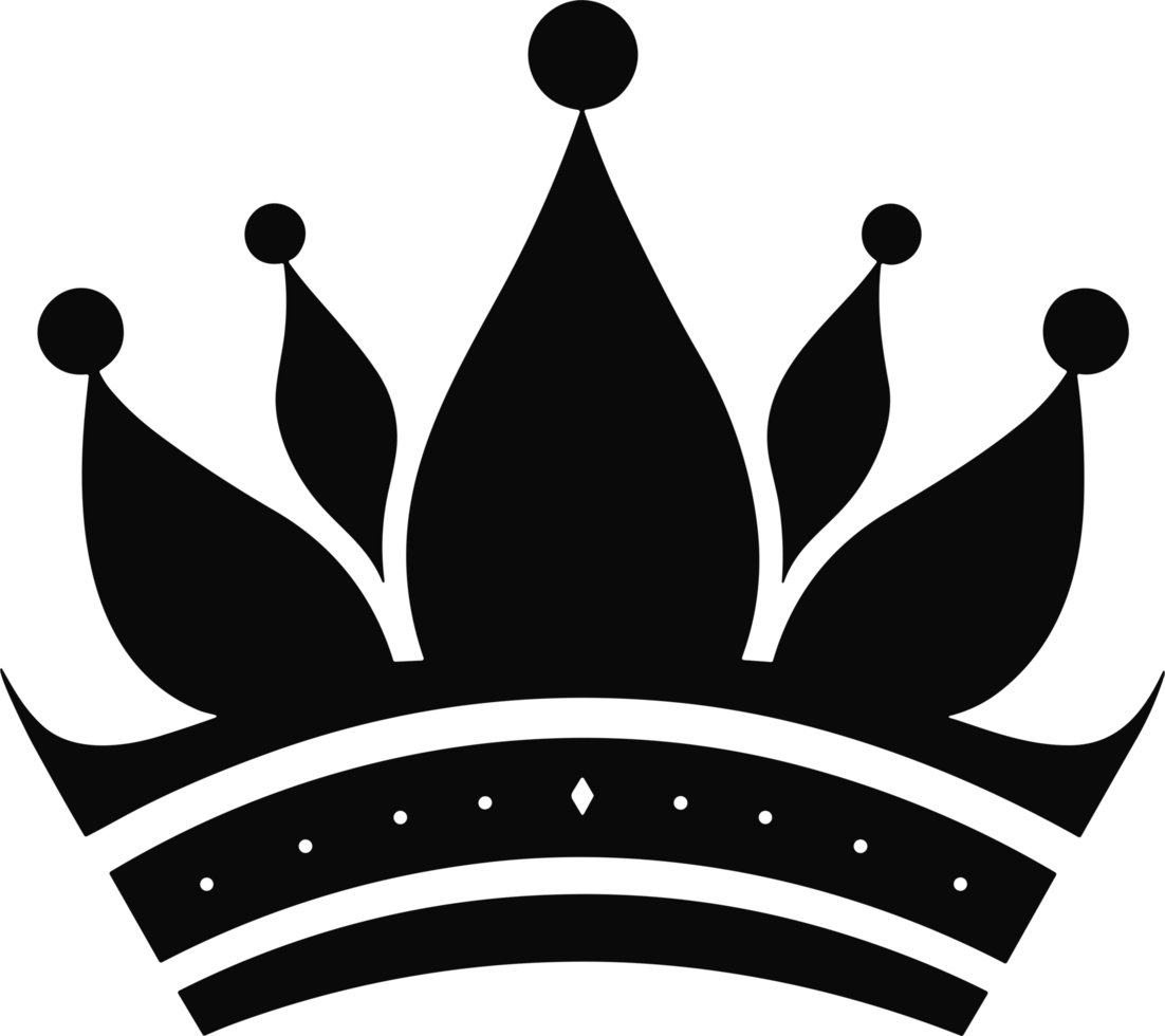 crown in balck and white ai generative png