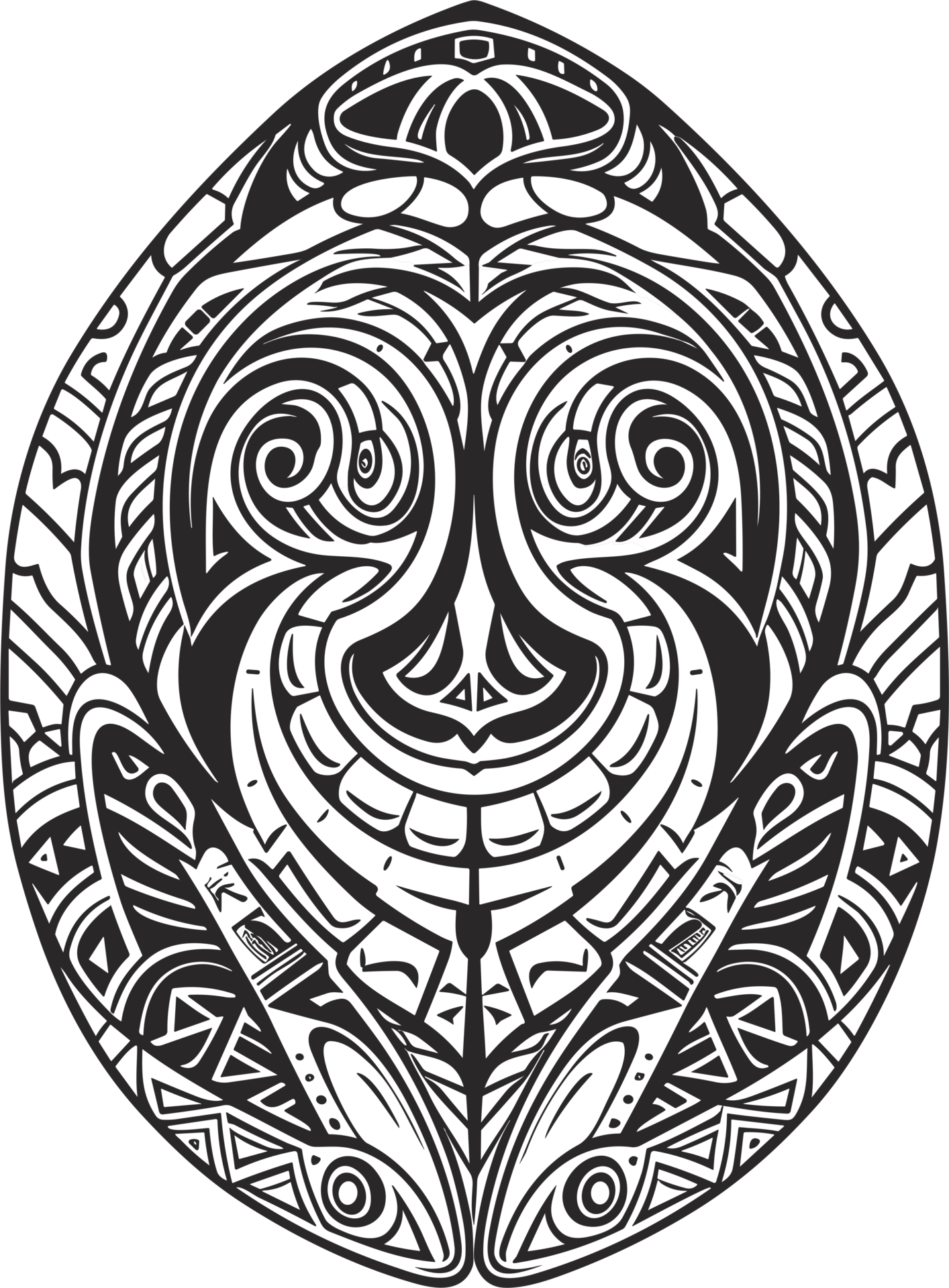 maori-tattoo-ornament-maori-taniwha-ai-generative-27240298-png