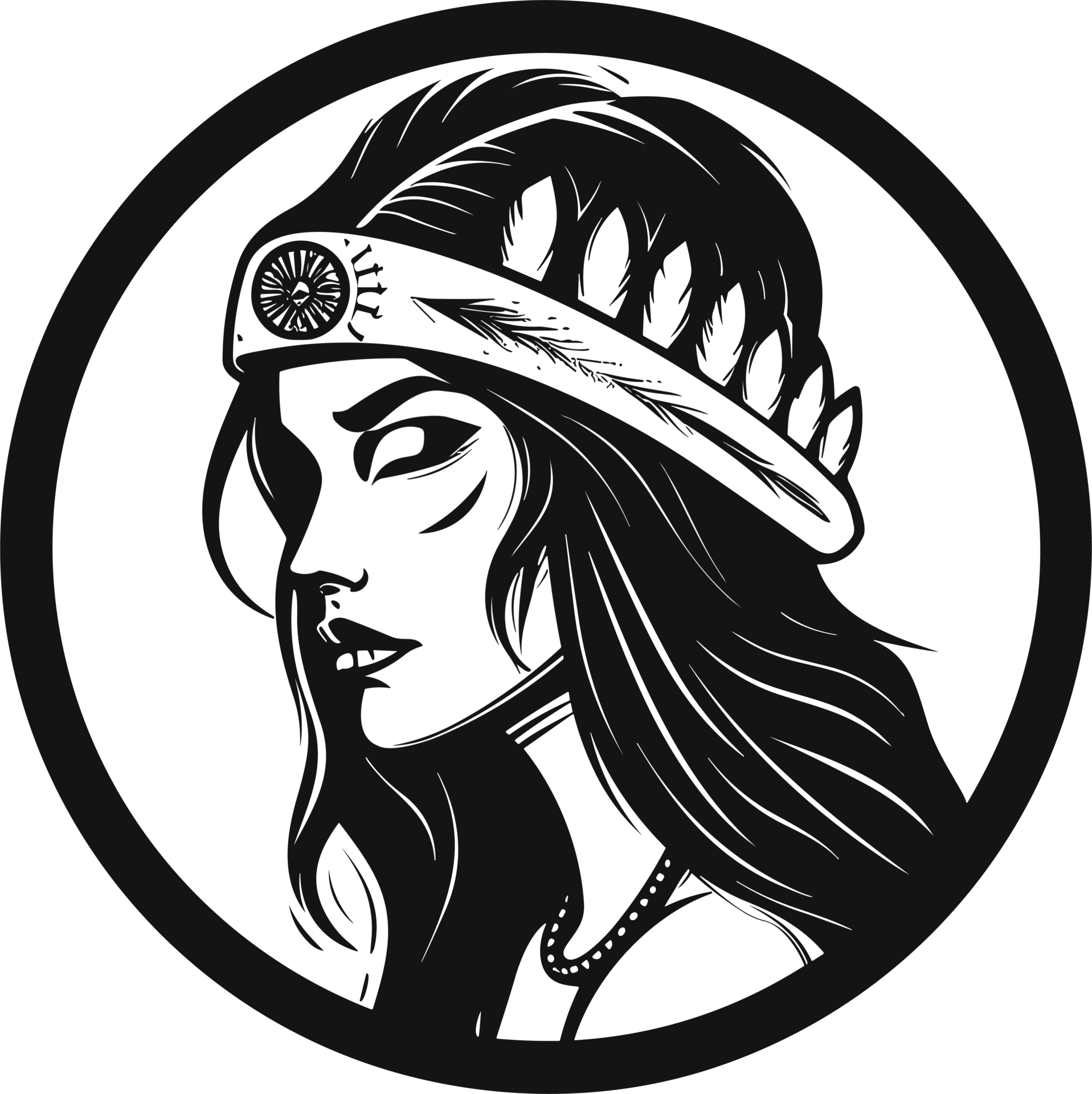 Native Indian Girl In Black And White Ai Generative 27240329 PNG native-indian-girl-in-black-and-white-ai-generative-27240329-png
