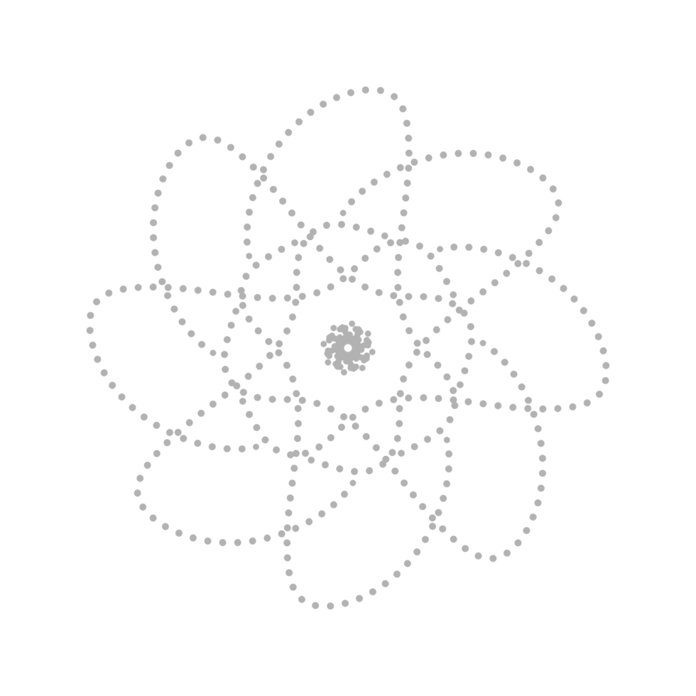 Dashed Flower element png