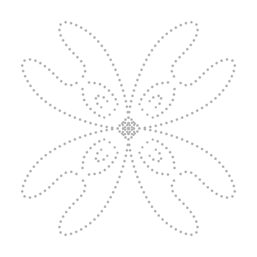 Dashed Flower element png