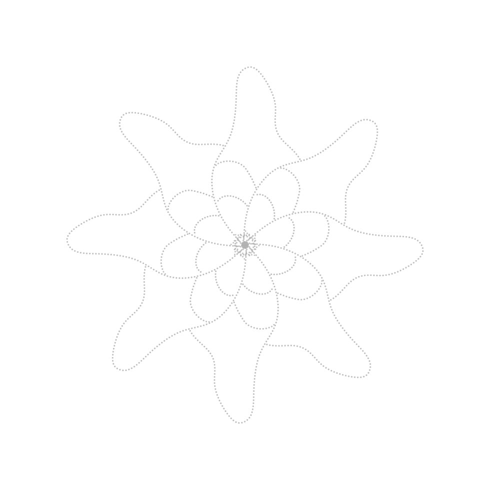 Dashed Flower element png