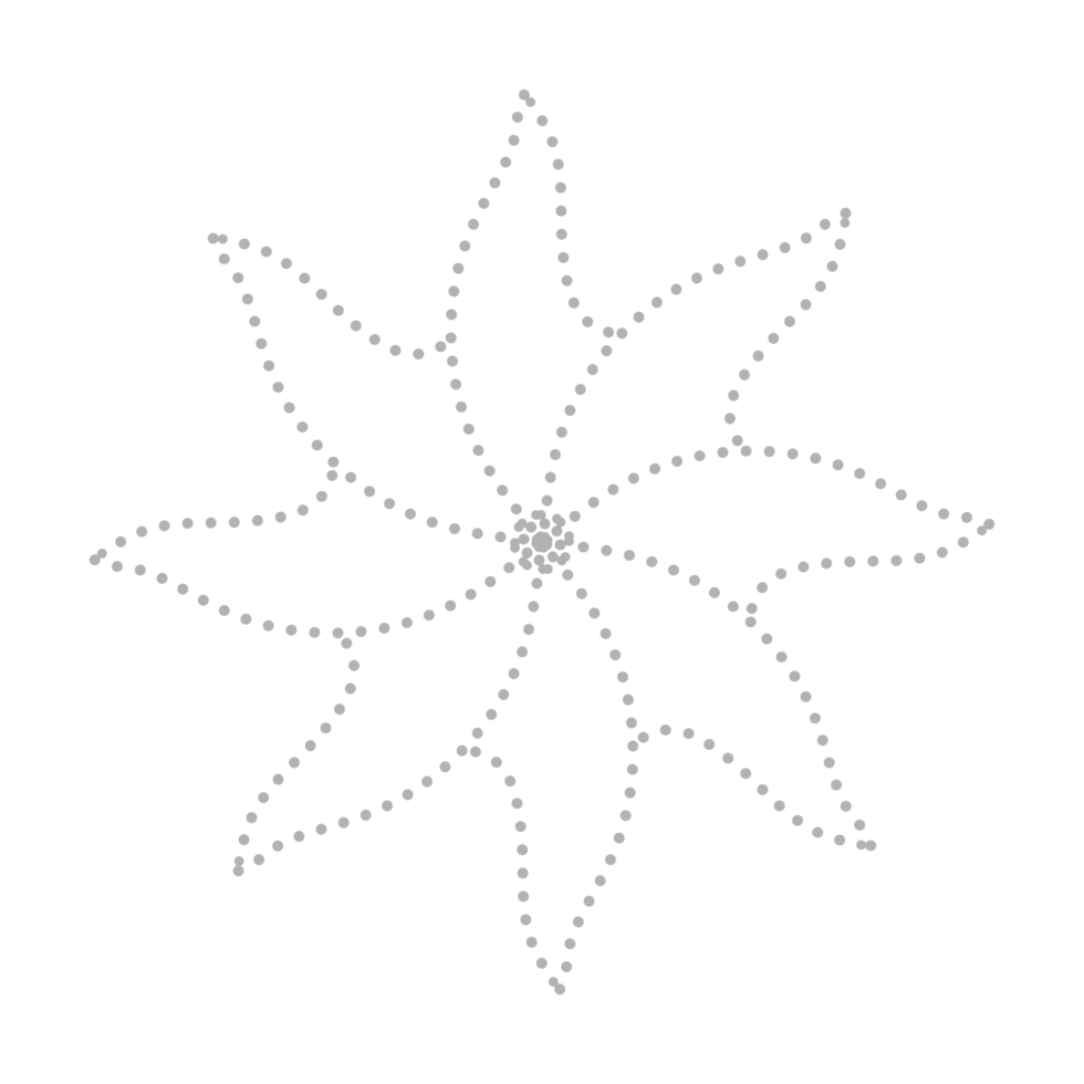 Dashed Flower element png
