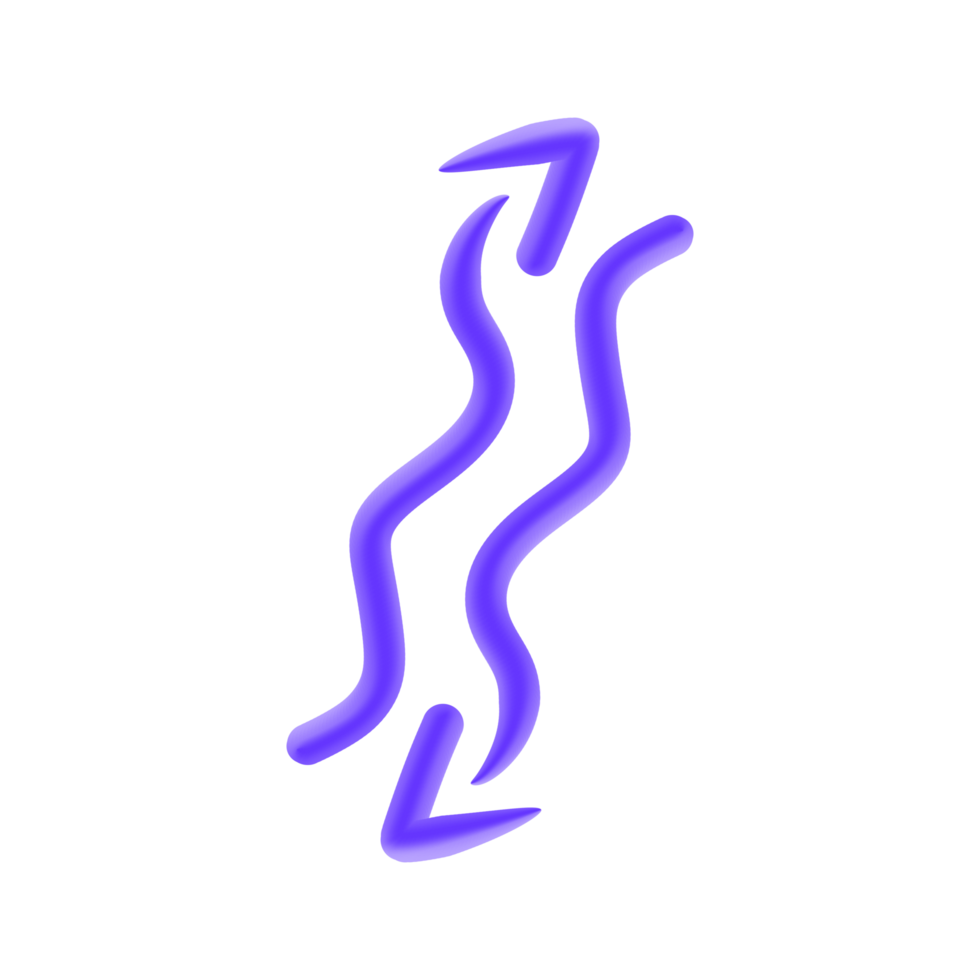 Arrow 3D Line png