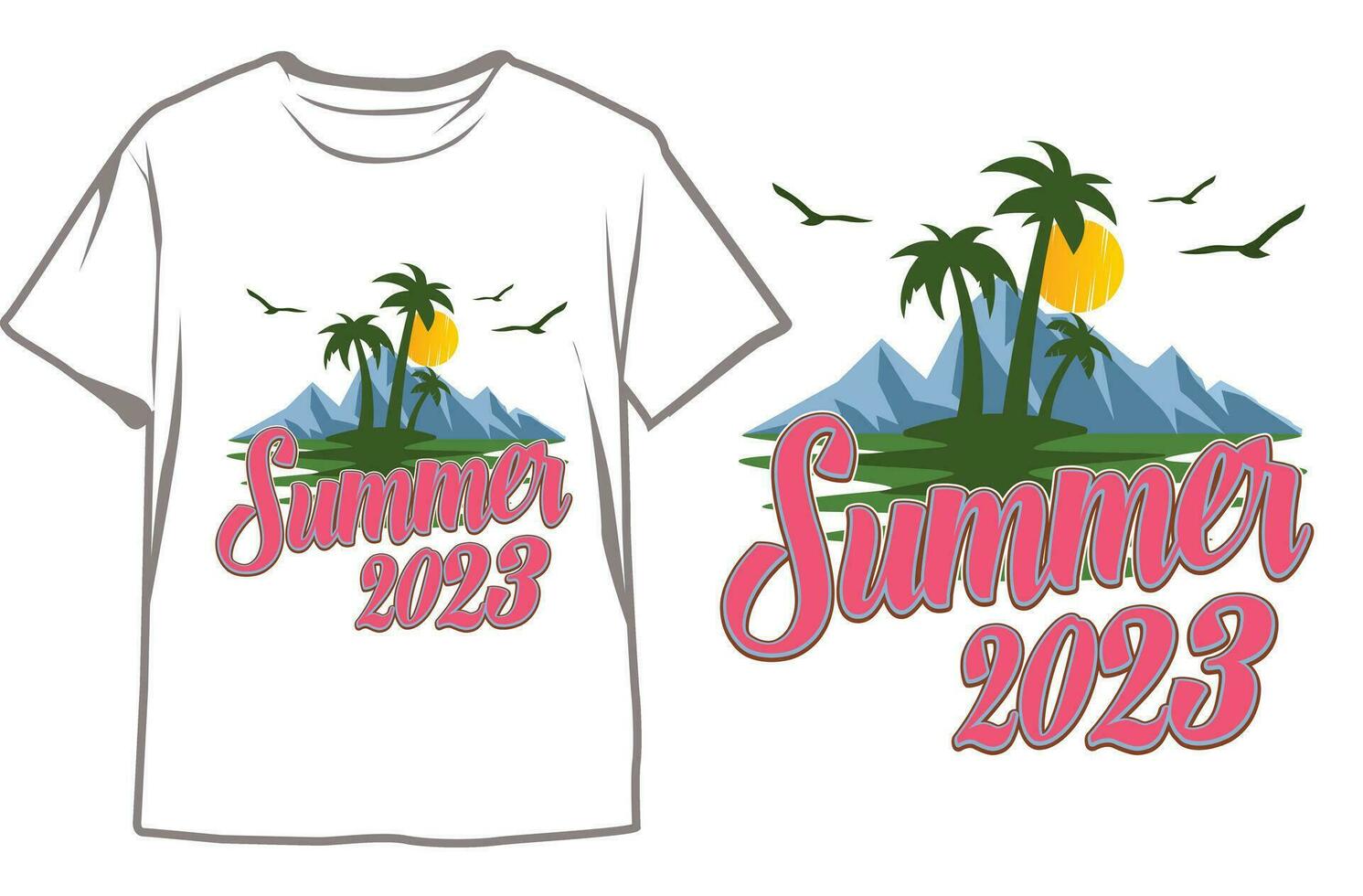 diseño de camiseta de verano vector