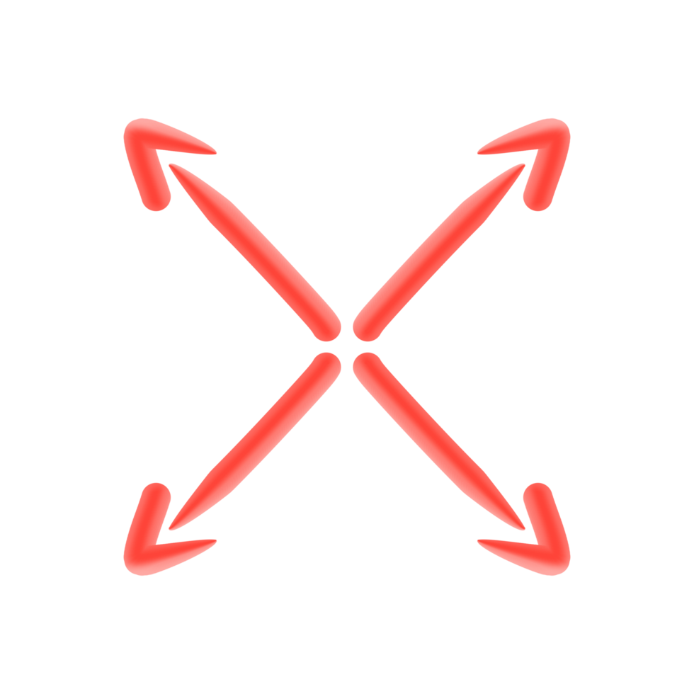 Arrow 3D Line png