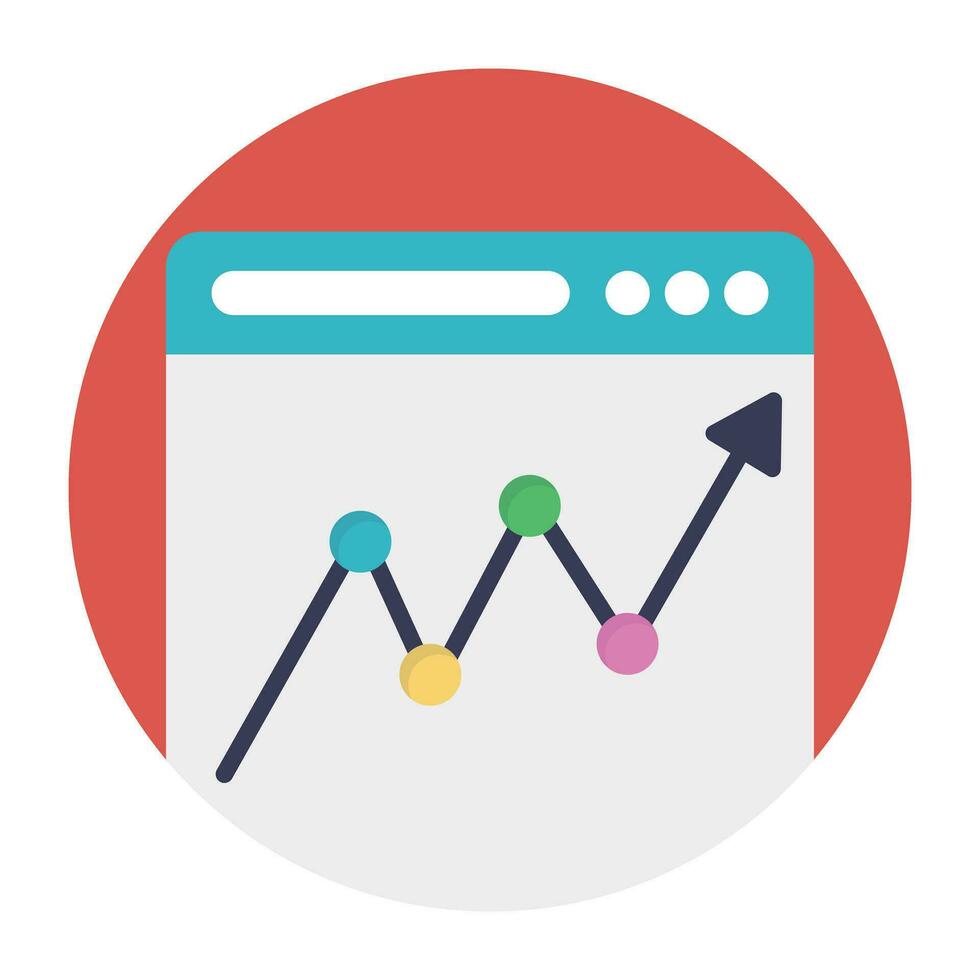 A website dashboard presentation of bar graph analytics vector