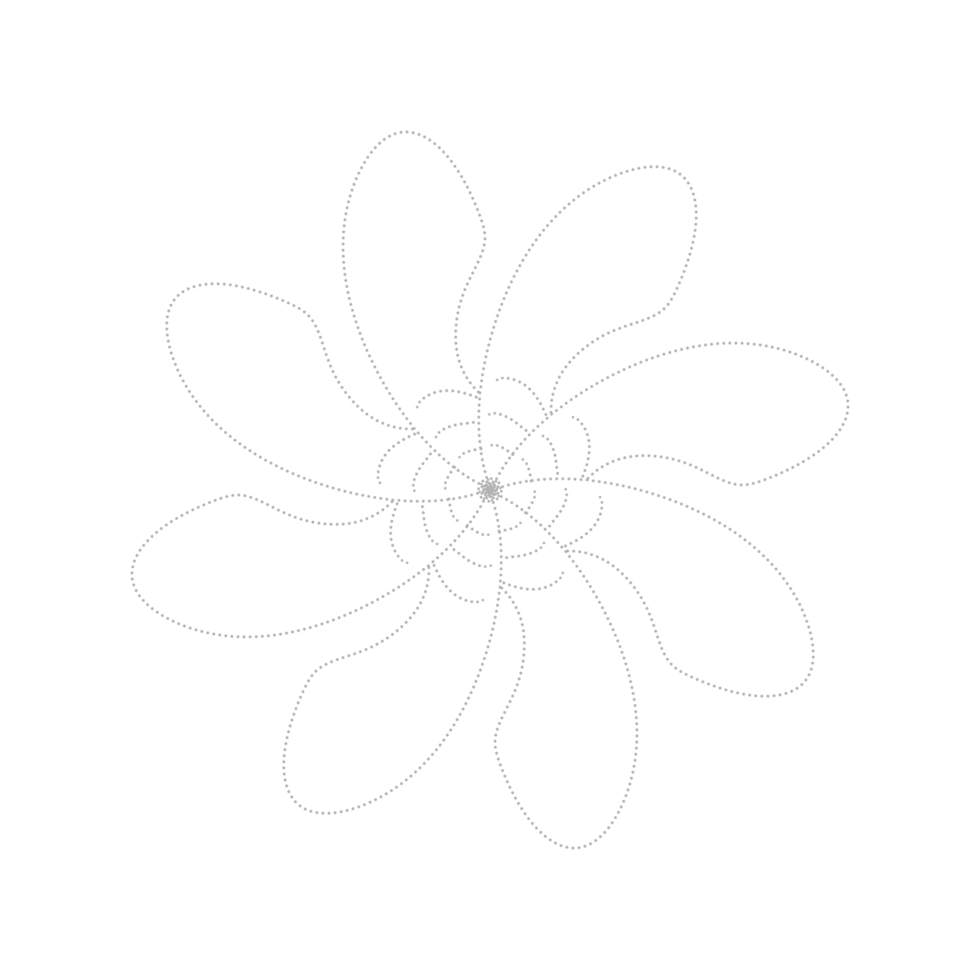 Dashed Flower element png