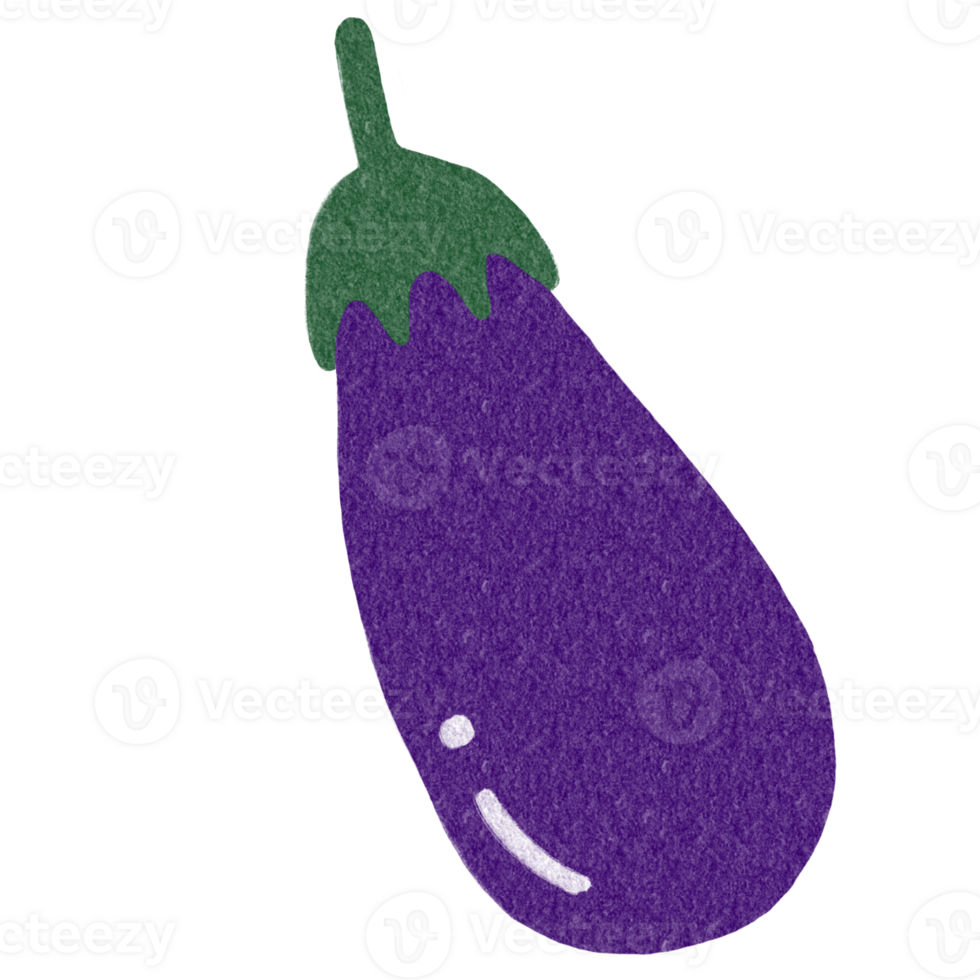 Food Vegetable Eggplant Illustration Hand Drawn Decorative Doodles png