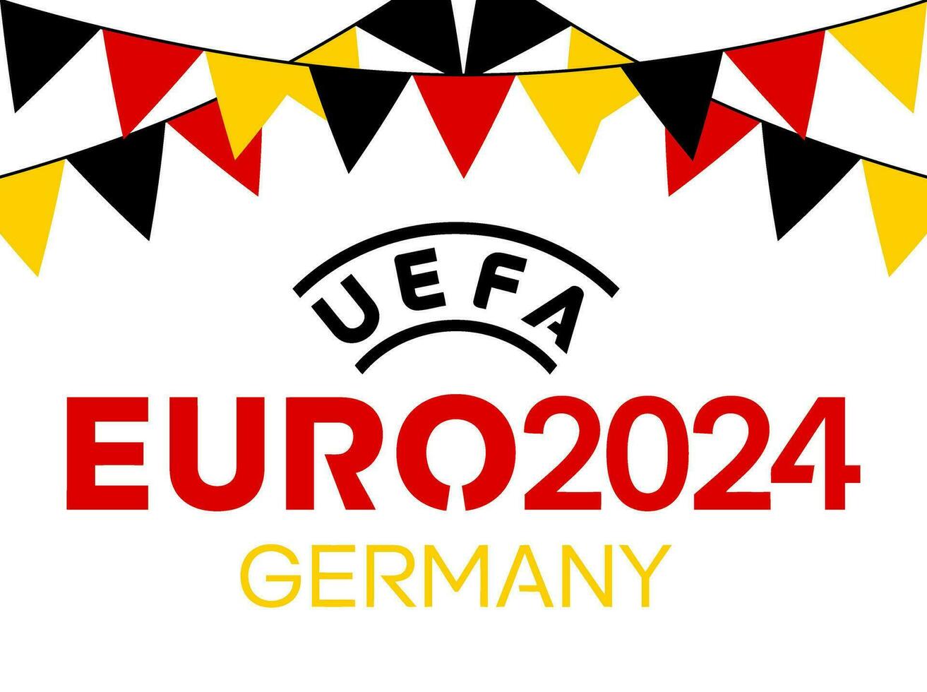 Kharkiv, Ukraine - August 5, 2023. UEFA Euro 2024 vector logo.