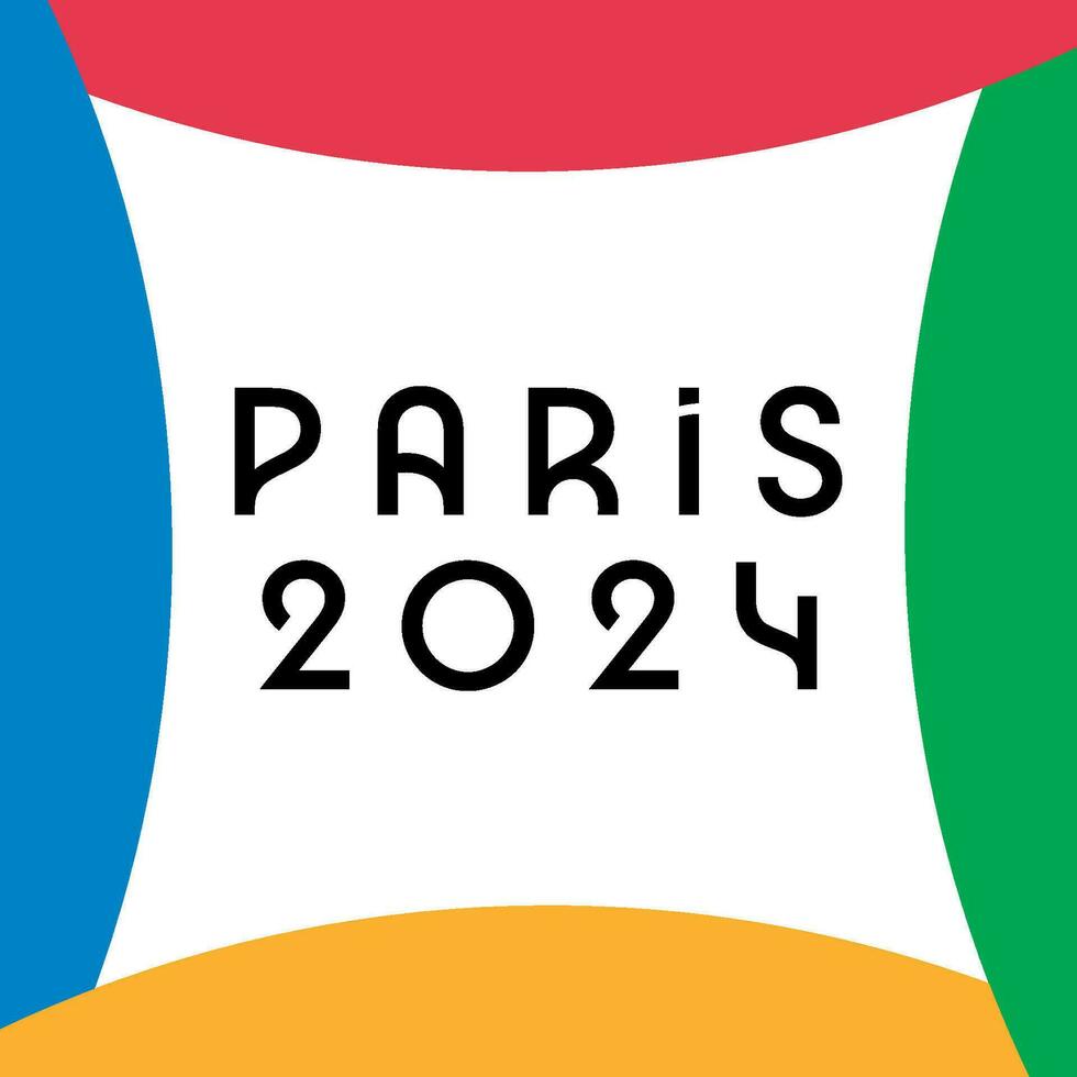 Ukraine, Kharkiv - August, 2, 2023. Paris, France, 2024 Summer Olympics official logo. vector