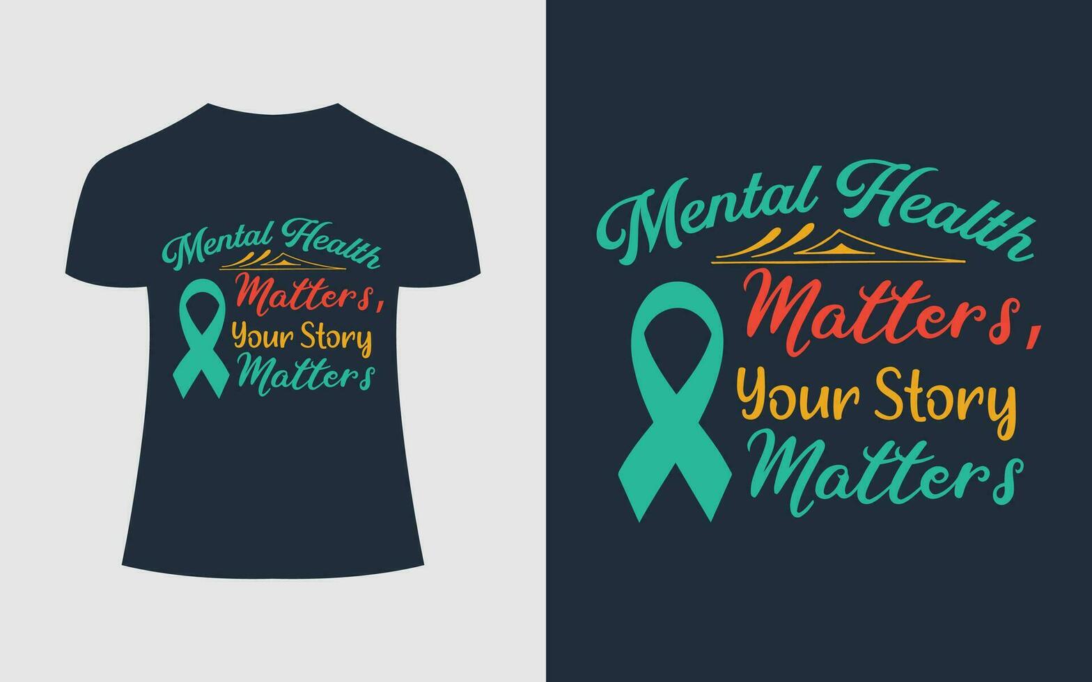 Wellness awareness t-shirt design template vector