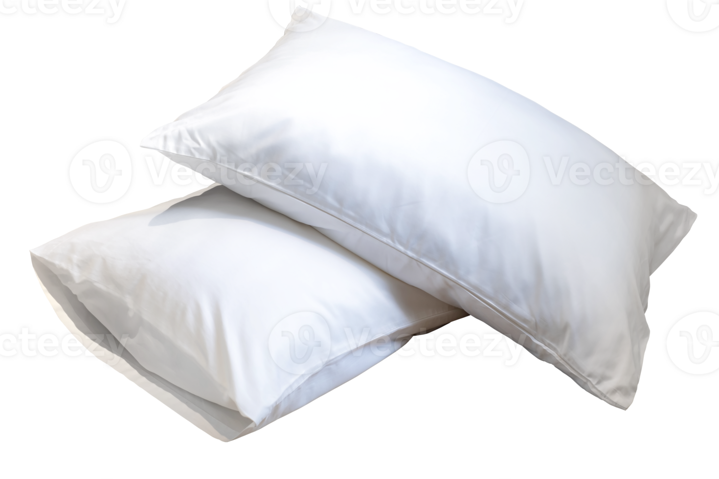 Blank white pillow isolated on transparent background. Empty cushion for your design. PNG File format