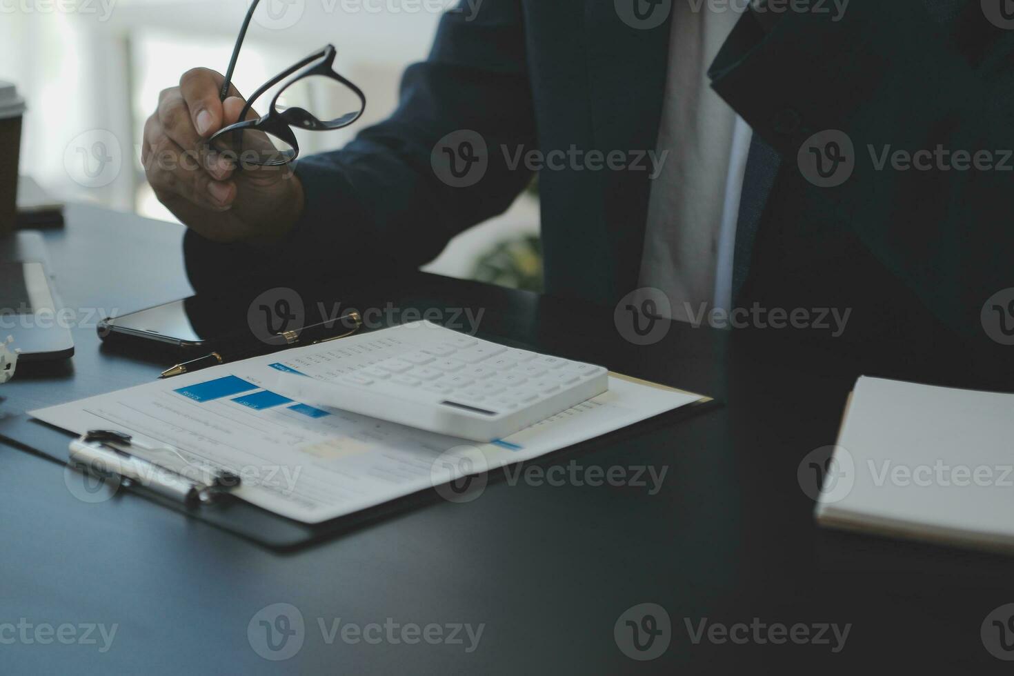 Business Documents, Auditor businesswoman checking searching document legal prepare paperwork or report for analysis TAX time,accountant Documents data contract partner deal in workplace office photo