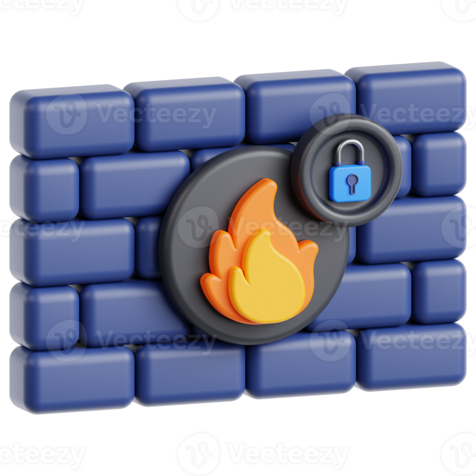 3d icon firewall security png